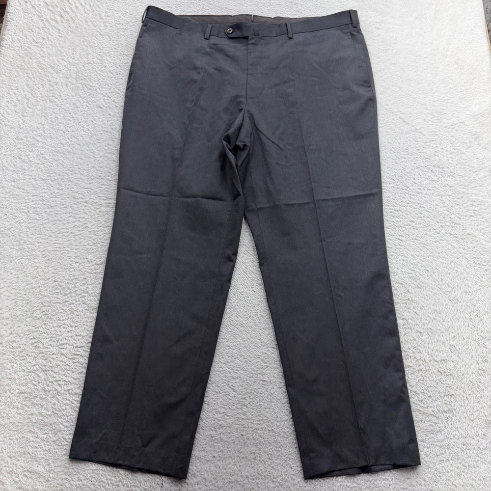 Ermenegildo Zegna Mens Charcoal Grey 100% Wool Dress Trousers Pants 60R IT 44W